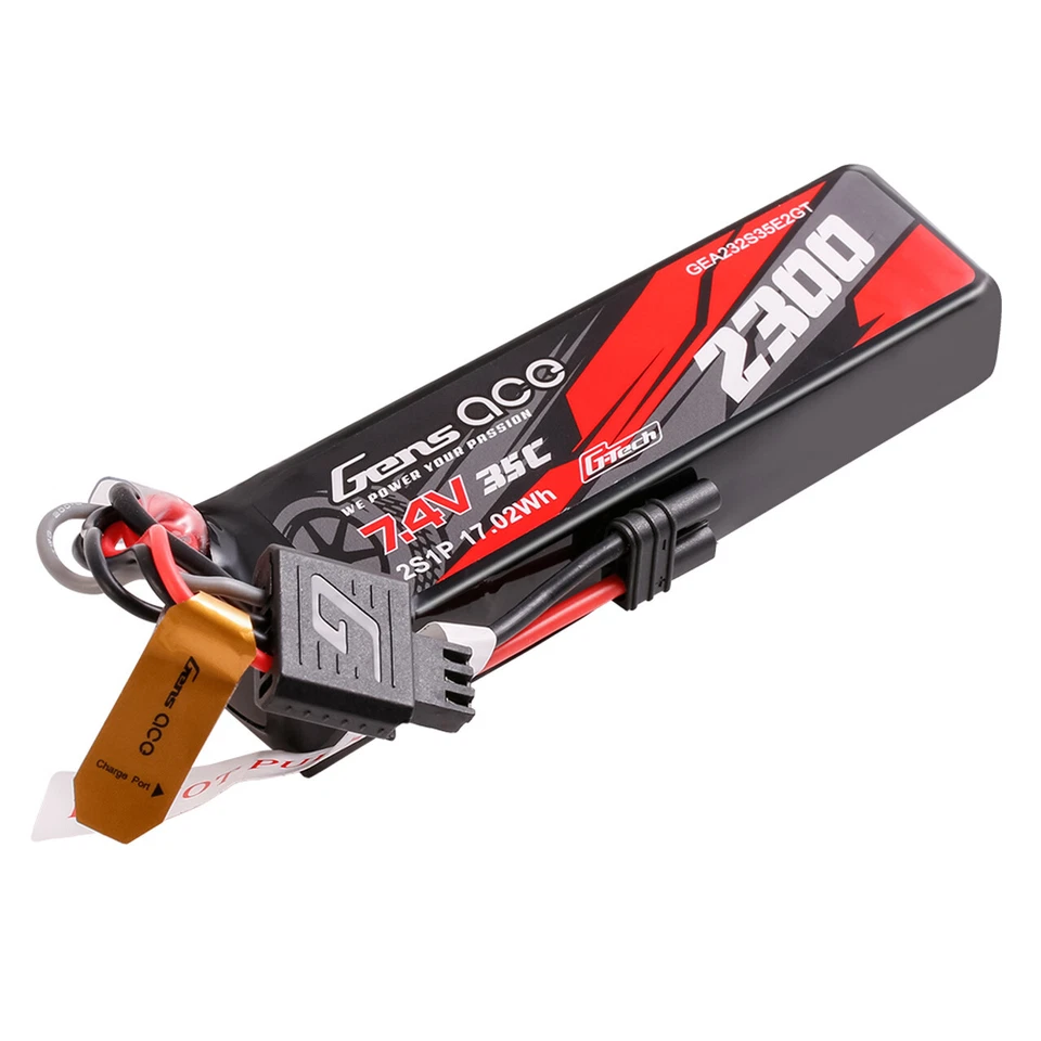 2X Gens Ace 2300mAh 2S 35C 7.4V G-Tech Lipo Battery IEC2 For Arrma Grom Series - Image 2 of 4