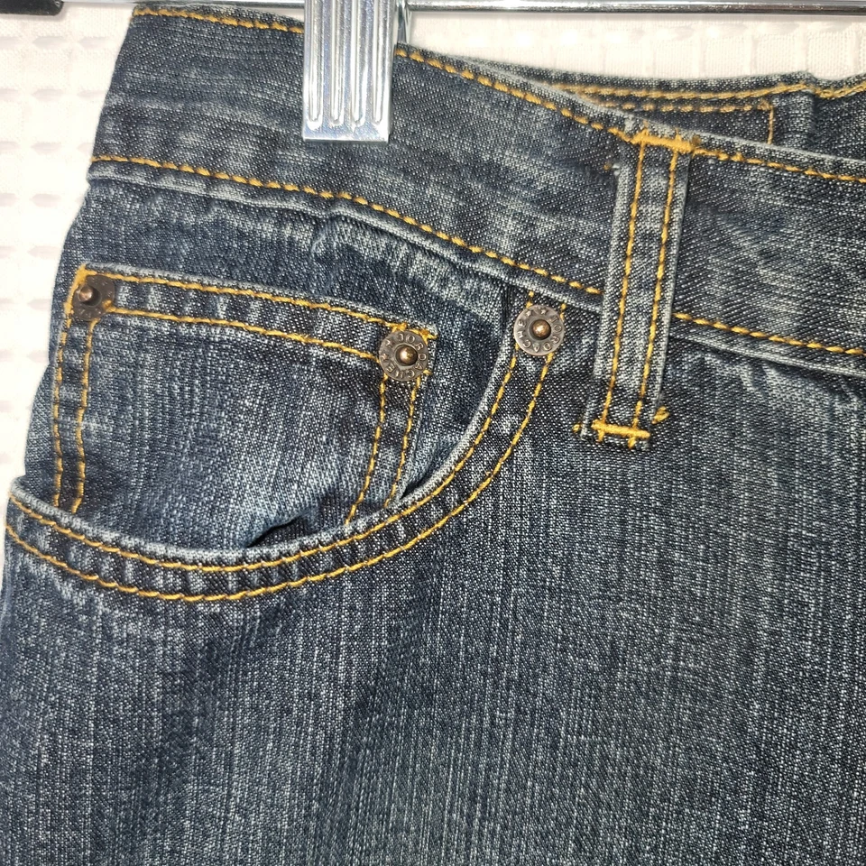 VTG EUC Women's 11/12 Petite JORDACHE Lo-Rise Faded Blue Denim Jeans Logo Tag - Image 3 of 4