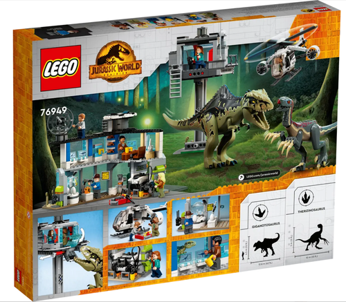 Lego Jurassic World - Giganotosaurus & Therizinosaurus ataque (76949) NUEVO EMBALAJE ORIGINAL - Imagen 2 de 3