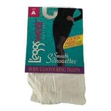 VTG  L'eggs Wear Hosiery Body Contouring Tights Ivory Smooth Silhouettes -A (P5)