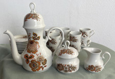 SERVIZIO DA CAFFE' IN PORCELLANA VINTAGE X 10 TOGNANA  ANNI 70