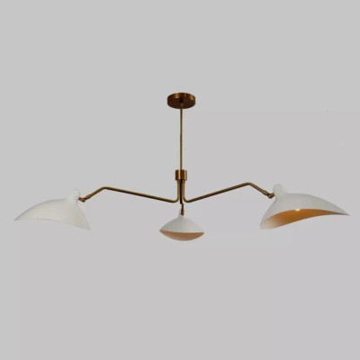 Stilnovo Style Three Shade Starburst Sputnik Chandelier Pendant Light Fixture