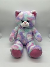 Build A Bear Plush Pastel Swirl Tie-dye Kitty Cat Pink Purple Blue 15