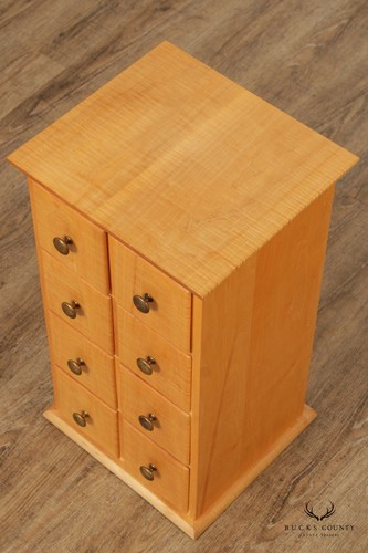 Handcrafted Curly Maple Apothecary Cabinet Side Chest - Picture 7 of 12