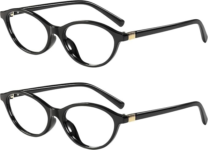 resjok Blue Light Glasses for Woman - Computer Fashionable Oval Frame Blue Light