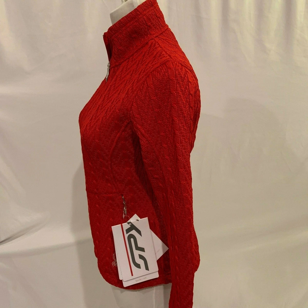 Spyder women's cable sweater jacket sale