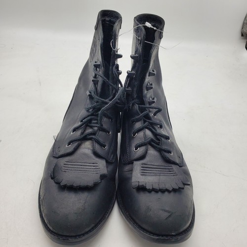 Ariat Womens Black Leather Paddock Kiltie Riding Equestrian Ankle Boots Size 6.5 - Picture 4 of 10