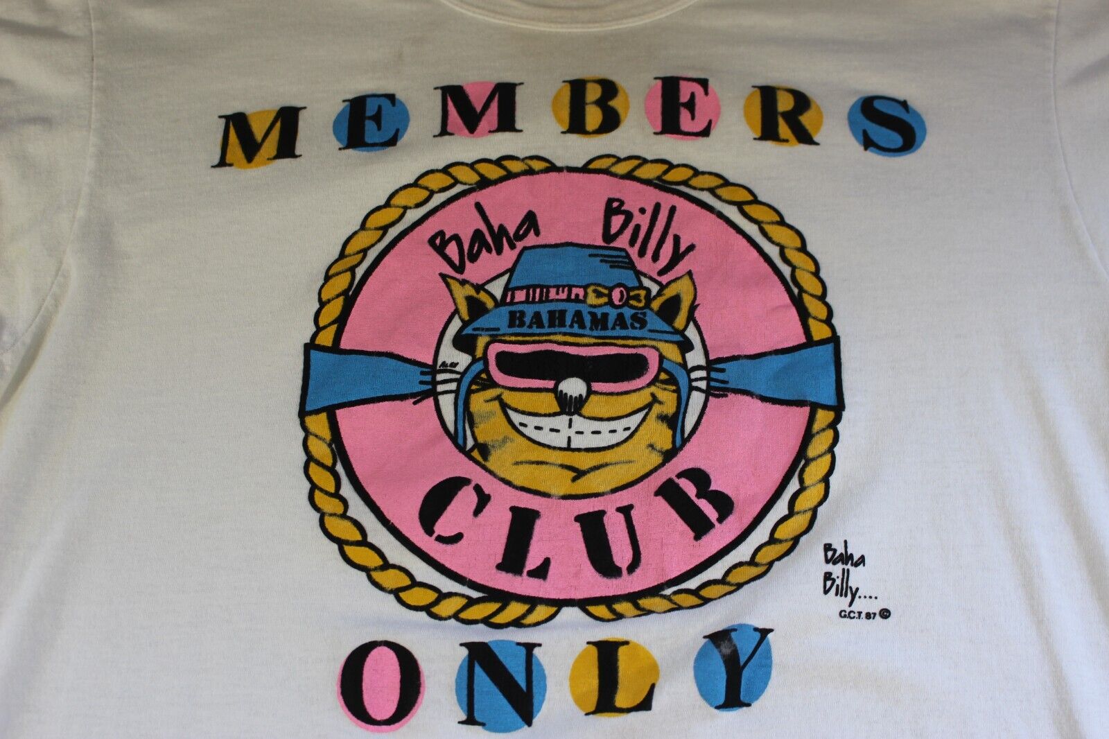 Vintage 80s Baja Billy Bahamas Members Only Cat G… - image 2