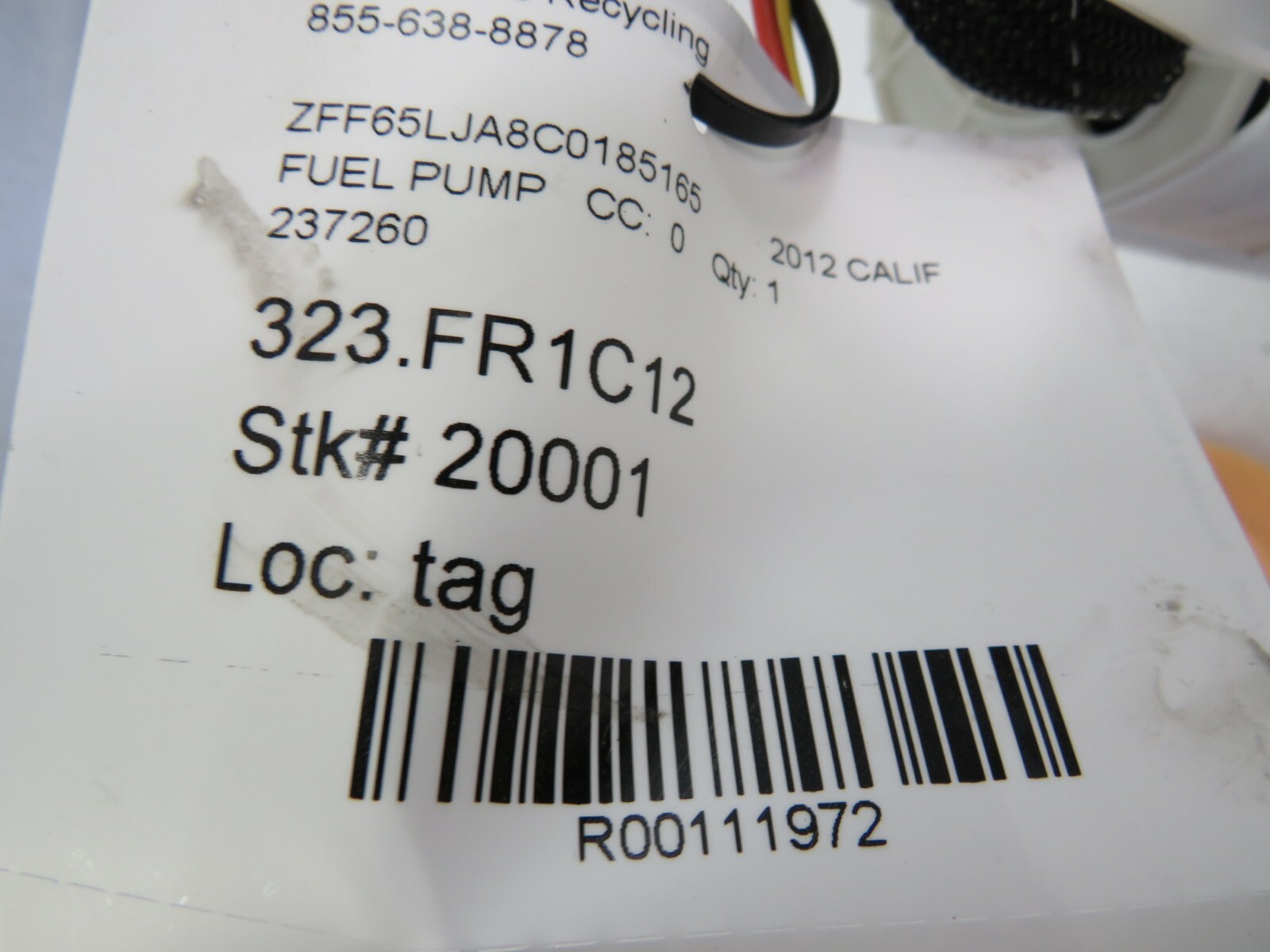 Ferrari California, Fuel Pump, Used, P/N 237260