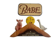 Babe 1995 Movie Promotional Display - A Little Pig Goes A Long Way Sign&Cutouts