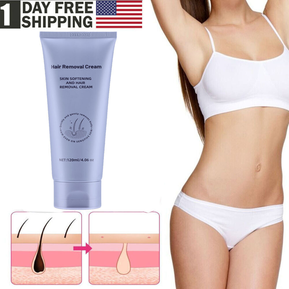 Permanent Hair Removal Cream Painless Stop Hair Growth Inhibitor Remover 120g