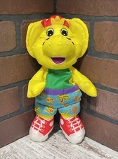 Vintage BJ Plush Barney Bath Time Fun 12" Waterproof Dinosaur Playskool Hasbro