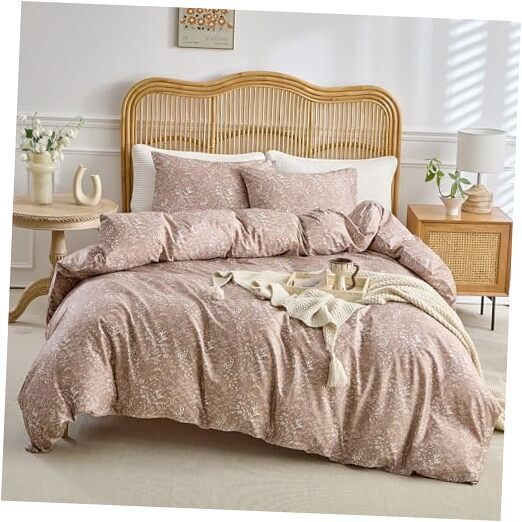 Queen Size Comforter Set Khaki Light Brown, 3 Pieces Queen (90