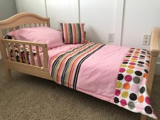 Dots and Stripes Toddler Girl Over-sized Quilt/Blanket/Bedspread