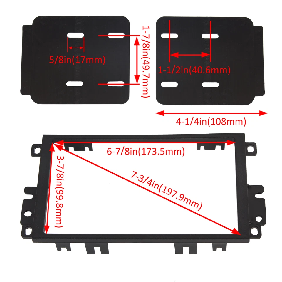 Car Radio Stereo 2Din Dash Kit Wire Harness for 1992-up BUICK Chevy GMC Pontiac - Image 3 of 4