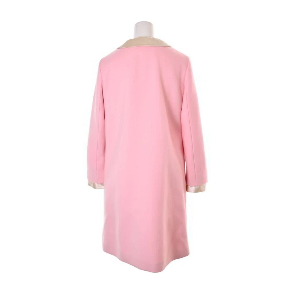 Cappotto GUCCI lana rosa con nastro taglia 38 fodera rayon mod:544857 ZHW03