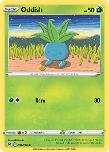 1x Oddish 001/196 Lost Origin Pokemon TCG Card NM | eBay