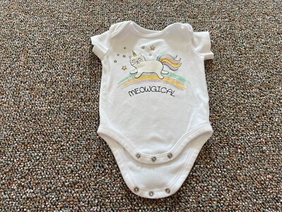 Kidgets Girls Cat Unicorn Meowgical Bodysuit 0-3M
