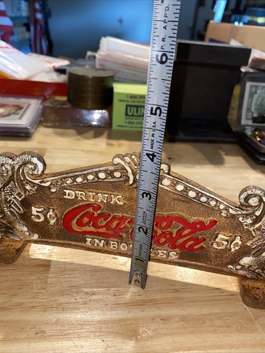 Coca Cola Cash Register Sign Solid Metal Plaque Patina Soda COKE Collector GIFT - Picture 7 of 12