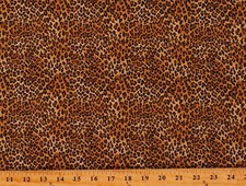 Cotton Leopard Cheetah Print Animals Cotton Fabric Print by the Yard D488.38