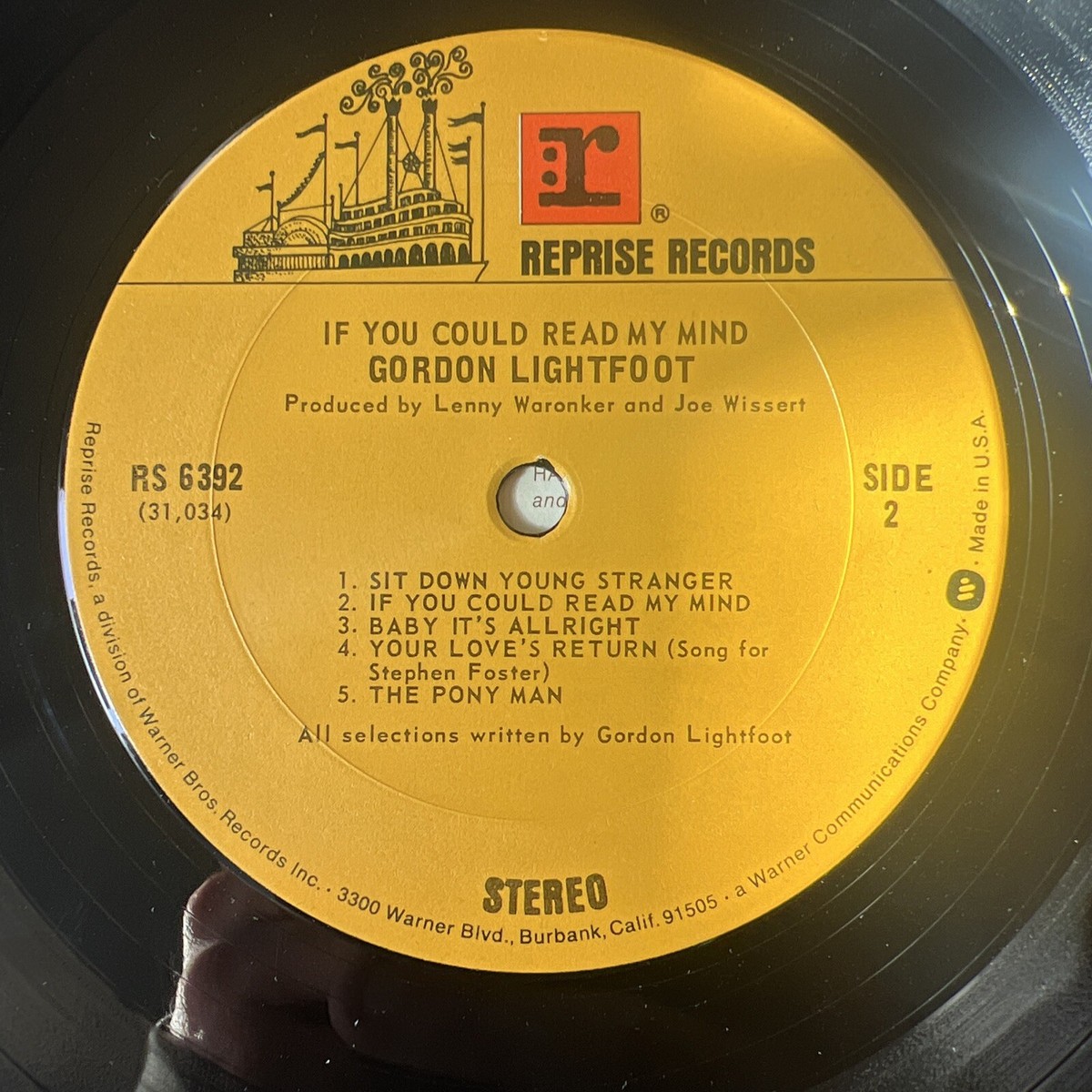 Gordon Lightfoot If You Could Read My Mind Vinyl Record Album