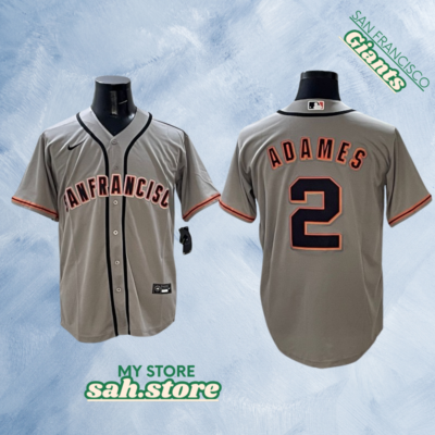 San Francisco Giants #2 Willy Adames Gray Cool Base Men's Stitched