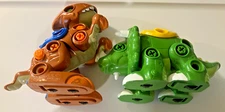 Hap-P-Kid 2014 Dinosaur Toys - T Rex & Stegosaurus - Stem Learning Fun VG!
