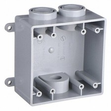 CANTEX 5133400 Weatherproof Electrical Box 2 Gang 3 Inlet PVC FSCC  LOT of 5 