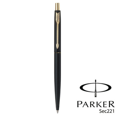 PERSONALISIERTER KUGELSCHREIBER PARKER CLASSIC MATT SCHWARZ GOLD MIT GRAVUR - WEIHNACHTSGESCHENK