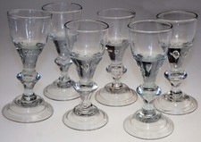 WEINPOKAL LAUENSTEIN GLASHÜTTE OSTERWALD 6 GLÄSER ADELSBESITZ NIEDERSACHSEN 1768