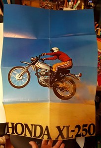 Original1973 1974 1975 Honda Xl 250 Motorcycle Showroom Poster Nm Ebay