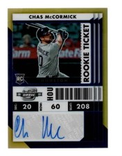 CHAS MCCORMICK 2022 PANINI CONTENDERS OPTIC GOLD PRIZM ROOKIE AUTO #40  /10