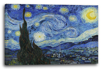 Kunstdruck Vincent van Gogh - Die Sternennacht (1889)