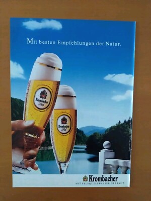 Alte Reklame/Werbung von Krombacher aus 1990, Sportmagazin Kicker 