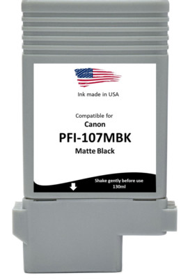 Non-OEM Replacement Cartridge for Canon Matte Black PFI-107MBK