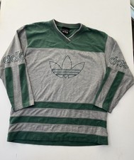 Vintage Adidas Big Logo Trefoil Embroidered Crewneck Sweatshirt Green Baggy SZ M
