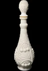 Vintage Milk Glass Grape Vine Decanter Bottle w Stopper 13” Free Shipping