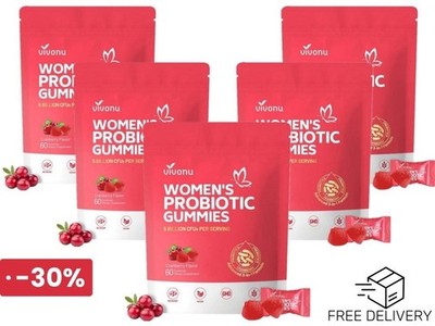 VivoNu Vaginal Women Probiotic Feminine Balance pH Gummies for Healthy Odor Y`