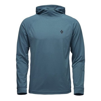 Black Diamond Alpenglow LS Hoody Men  leichtes Langarm-Shirt mit Kapuze  blau