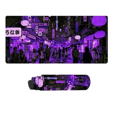 Purple Japanese Large Gaming Mouse Pad XL Extended Desk Mat Full Desk Mousepa...