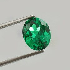 Fine Quality Hydrothermal Colombian Emerald Loose Oval Gemstone Cut 10x8 MM