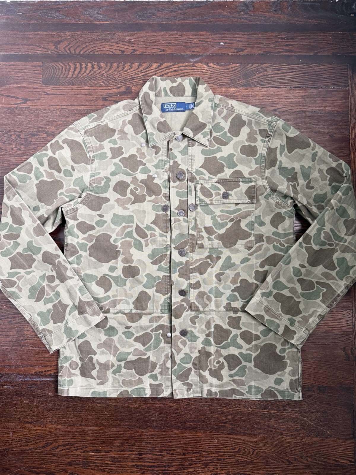 Vintage Polo Ralph Lauren Herringbone Lightweight Jacket Military Size M