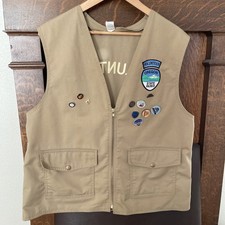 Vintage Oregon State Parks Volunteer Vest Adult Medium to Large w/Pins