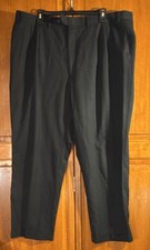 Chaps Pants Men's Size 42x30 Wool Black Straight Leg