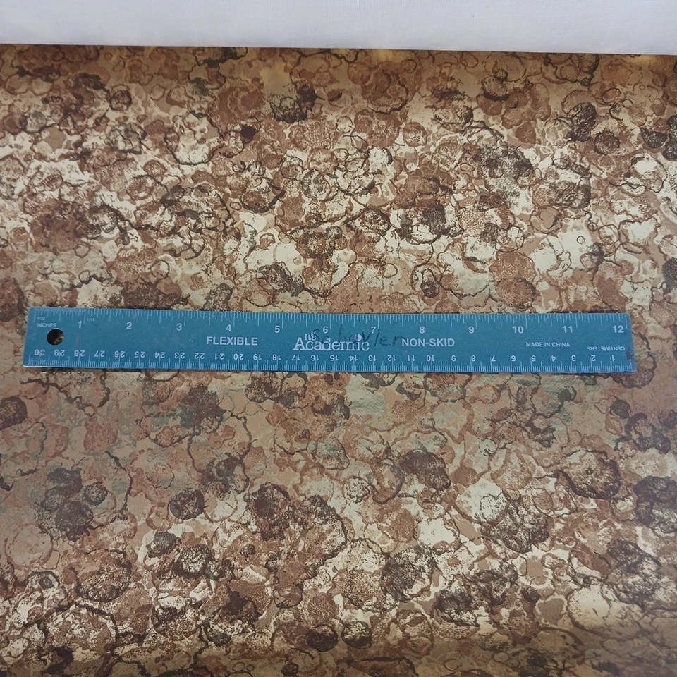 Rollo de papel tapiz vinilo lámina dorada abstracta vintage de mediados de siglo Wall-tex 27"X21 pies Foto 2 de 4