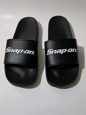 Snap On Tools SLIP ON SLIDE SANDAL FLIP FLOP SLIPPER Size 9-13 Black/white PROMO