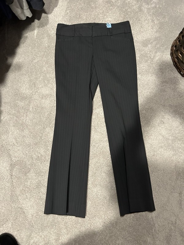 The Limited Exact Stretch Dress Pants Women's Size 4 Short 4S Grey Stripe