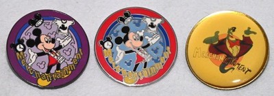 3 Disney Cast Exclusive Merchantainment Pins - Mickey Mouse and Genie