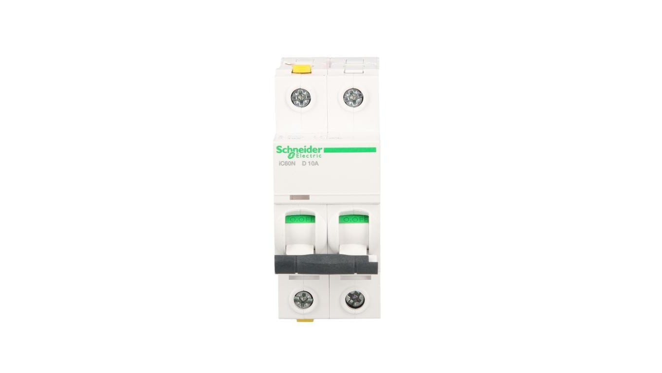 2P D 10A 6kA AC Overcurrent Switch iC60N-D10-2 Acti9 A9F05210