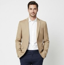 J Ferrar Men's 38 SH Slim Fit Blazer Brown Wedding Formal Party Holiday NEW